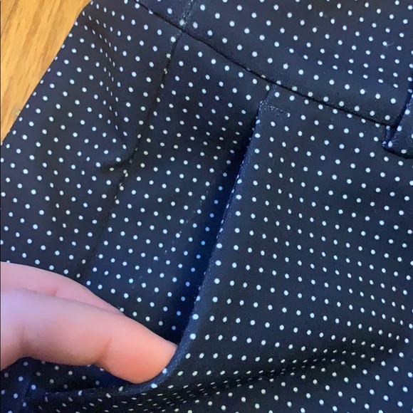 J Crew Printed Ruby navy and white polka dot pant - Picture 3 of 7
